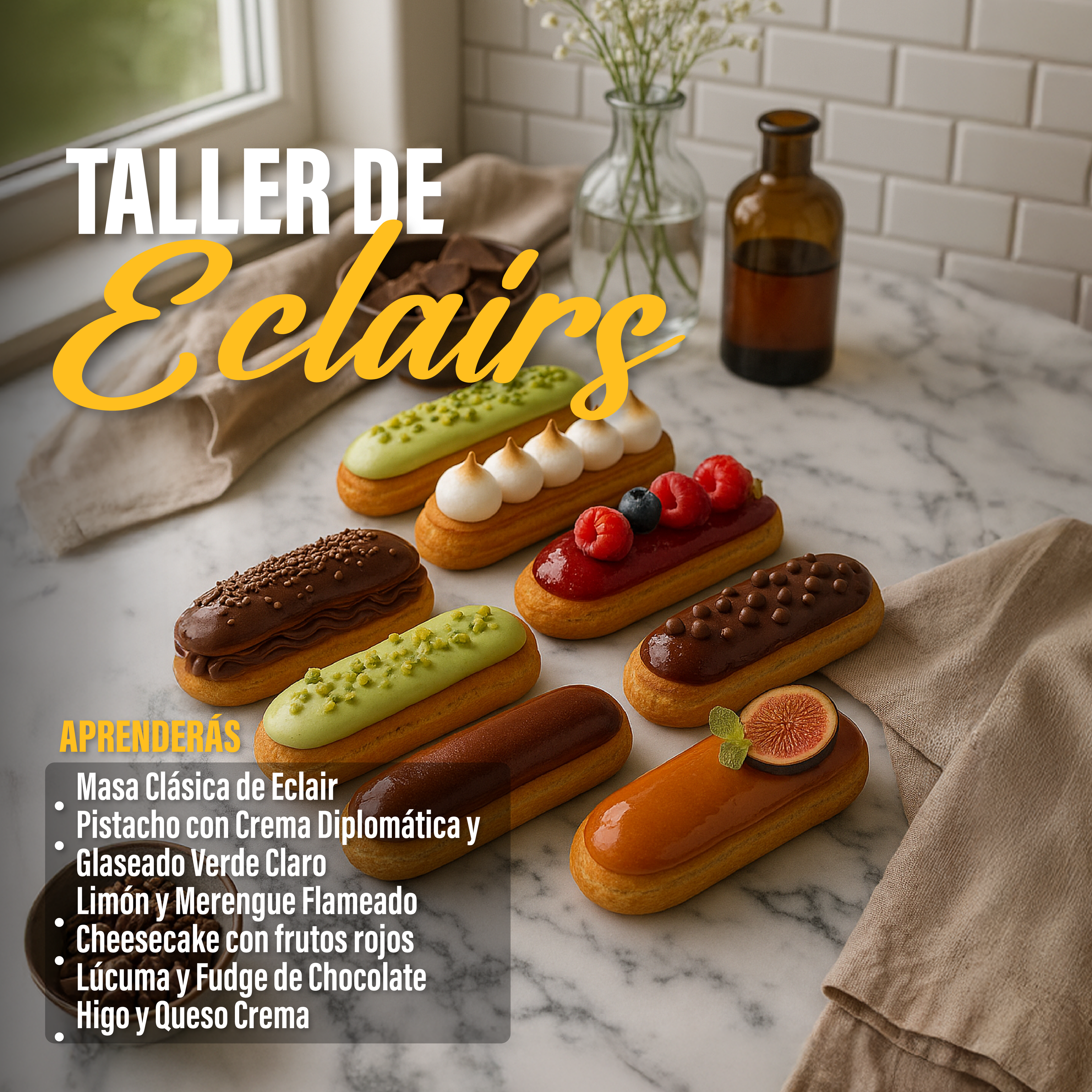 🔥 Taller Virtual en Repetición – Éclairs Impecables 🔥