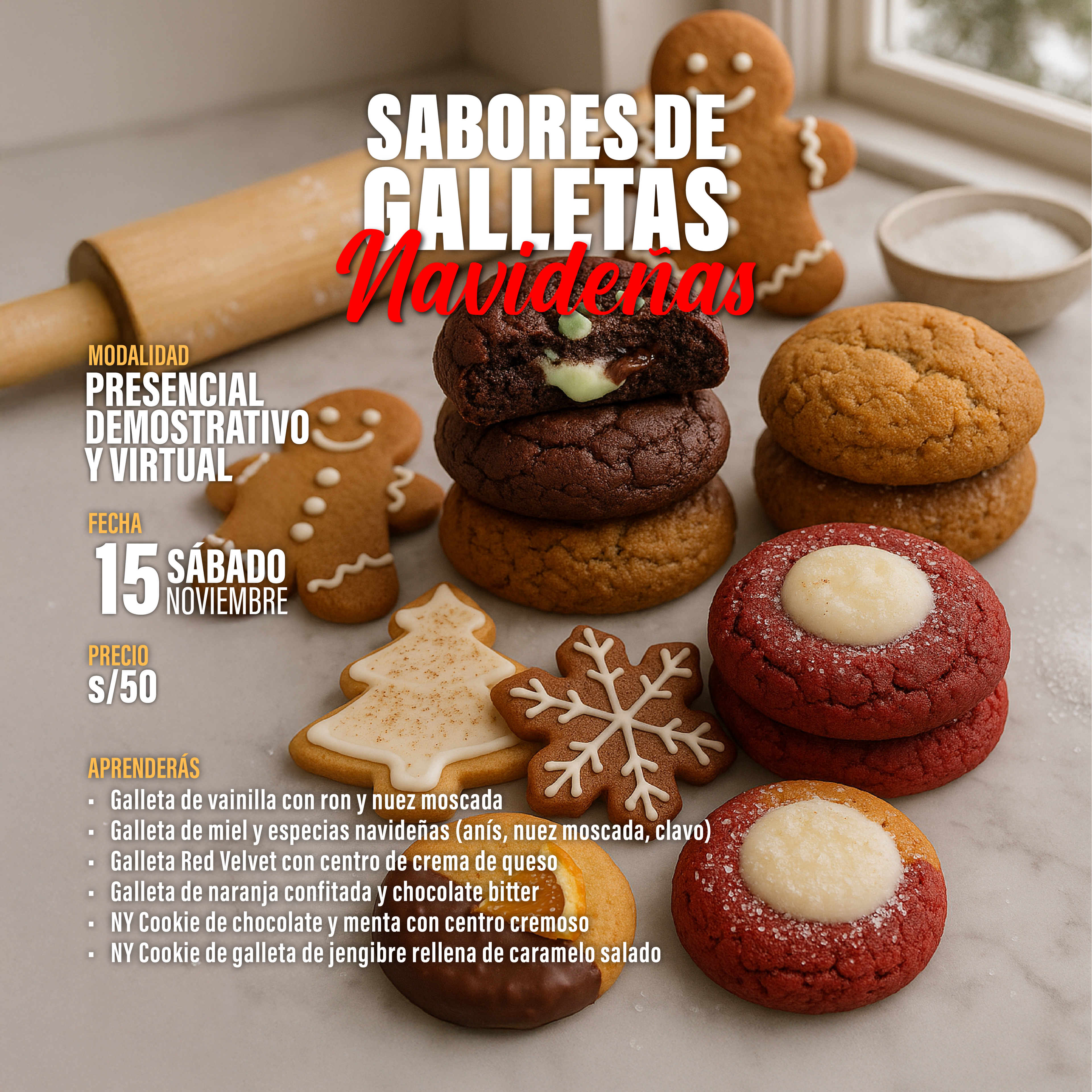 Taller sabores de galletas navideñas